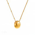 Collier doré avec pendentif Aura, bijou en acier inoxydable